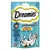 Dreamies Mr. Anti-Haarknäuel mit Huhn, hilft Haarballenbildung zu verhindern, innen cremig außen kross, 55g, enthält Vitamine und Mineralstoffe, nur 2 kcal pro Stück.