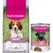 Croquettes Eukanuba Premium Nutrition 12 kg ou 15 kg pour chien + boîtes 3 x 400 g offertes ! - Puppy Small et Medium Breed Agneau et Riz (12 kg) + Puppy Riche en Bœuf et Citrouille