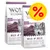 Wolf of Wilderness Wild Hills hondenvoer, 12 kg zakken, 100% grain-free recipe, veel vers kippenvlees en eend, met bosbessen, wortels en wilde kruiden. Aanbiedingssymbool zichtbaar.
