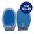 Zwei blaue Pflegehandschuhe mit Gummiborsten und Stoffseite. Kreis mit Text 'Top Seller' oben rechts.