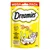 Dreamies MEGA PACK kattgodis med ost, 180 g. Text: Vitaminer & mineraler, mindre än 2 kcal per bit. Illustration av katt och ostbit. Förpackning i gult.