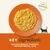 Key ingredients: chicken breast, pumpkin, chicken broth, rice. 100% natural ingredients shown with food on an orange plate.