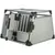 Trixie Transportbox Aluminium doppelt - Größe M-L: B 93 x T 88 x H 64 cm