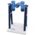 Dog Activity intelligence toy with two blue containers and rotating mechanism on a white base, suitable for filling with snacks.