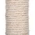 Gros plan sur un poteau recouvert de corde en sisal, matériau tressé beige clair visible, utilisé pour griffoirs ou arbres à chat.