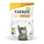 Yarrah BIO Fillets in Sauce Kip, 85g. Tekst: pure food, protein & fat values, for all muscles, be active, play. Labels: EU-bio, AB, BIO, Beter Leven 3 sterren.