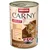 animonda CARNY ADULT Huhn, Pute + Entenherzen. ohne Getreide, 100% frische Zutaten, Made in Germany, mit Taurin. Dåse med kattemad og billede af kat samt skål med foder.