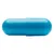 Blue plastic toy in capsule shape, suitable for filling with snacks or treats.