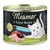 Консервы Miamor Feine Beute Kitten mit Geflügel, изображение котёнка, кусочки мяса и субпродуктов, надпись: 7 Sorten Fleisch & Innereien, без злаков, с лососевым маслом.