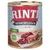 RINTI Kennerfleisch mit Rind Senior, natpis Fettreduziert Getreidefrei Ballaststoffe, slika govedine i iznutrica na limenci pseće hrane.