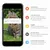 Image shows a phone with pet entry notification and lists features: notifications, lock and unlock schedules, activity insights, intruder alerts, and sharing access with family or friends.