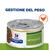 Hill's Prescription Diet Metabolic, lattina con scritta 'Gestione del peso' e simbolo arancione di pollo visibili sull'immagine. Hill's Prescription Diet Metabolic, lattina con scritta 'Gestione del peso' e simbolo arancione di pollo visibili sull'immagine.