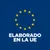 Texto: ELABORADO EN LA UE, con círculo de estrellas amarillas sobre fondo azul representando la Unión Europea.