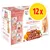 Brit Care Flavour Box 12 pezzi, Fillets in Gravy per gatti adulti, confezione con diverse buste visibili: Turkey, Chicken, Salmon. Evidenziato cerchio giallo con scritta 12x.