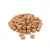 Pile of brown, cube-shaped dry food pieces. Product description shows the shape and colour of the food pieces.