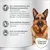 Texte en allemand : soutien de l’appareil locomoteur, recette sans céréales, sans arômes ni colorants artificiels. Marque Concept for Life. Chien berger allemand visible.