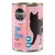 Blik Cosma Pure Love Asia kattenvoer, tekst: Tuna with Bream in Jelly, Multi Protein Pure Fish. Zwarte kat silhouet en visiconen zichtbaar op het etiket.