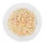 Assiette blanche contenant de la nourriture humide pour animaux, aspect effiloché beige clair, sans marque ni texte visible.