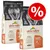 Dwie torby karmy almo nature holistic maintenance z łososiem, widoczne napisy: with fresh salmon, adult dog dry food, duży czerwony symbol procentowy oznaczający promocję. Dwie torby karmy almo nature holistic maintenance z łososiem, widoczne napisy: with fresh salmon, adult dog dry food, duży czerwony symbol procentowy oznaczający promocję.