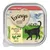Feringa Classic Meat, Chicken & Trout with potato & parsley, ADULT, 100 g. Immagine di confezione con gatto nero illustrato e testo in inglese visibile sull'etichetta.