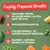 Freshly prepared benefits: grain free recipe with no added wheat, gluten, dairy or soya; added salmon oil; chicory extract for healthy digestion; seaweed as a natural vitamin source.