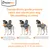 Instructions showing how to put on ThunderShirt: lay on back, attach neck straps, wrap torso flaps around chest, adjust top flap for snug fit. Use 15–30 minutes before stressful event.