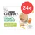 Purina Gourmet nature's creations, Dampfgegarte Pastete, opakowanie 12x. Na obrazku widoczna pasztetowa karma dla kota i marchewki. Czerwone kółko z napisem 24x. Purina Gourmet nature's creations, Dampfgegarte Pastete, opakowanie 12x. Na obrazku widoczna pasztetowa karma dla kota i marchewki. Czerwone kółko z napisem 24x.