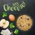 Bowl of food surrounded by broccoli, egg, apple, and cheese with the text 'say cheeese!' above, highlighting visible ingredients in the product.