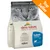 Sacchetto di cibo secco per gatti adulti sterilizzati, 2 kg, con salmone fresco. Testo visibile: holistic sterilised, with fresh salmon, con salmone fresco. Top Seller in alto a destra.
