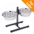 Due ciotole in metallo su supporto regolabile con base nera, etichetta arancione in alto a destra con testo Top Seller.
