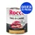Lata de comida Rocco Trio di Carne, 800 g. Texto visible: '3 meat varieties', 'Beef with lamb and poultry'. Sello azul: 'OFERTA DE PRUEBA'.