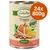 Lukullus Veggie Adult, marchew z dynią i mango, puszka 400 g. Zestaw 24×800 g. Widoczne napisy: original taste, in Harmony with Nature. Lukullus Veggie Adult, marchew z dynią i mango, puszka 400 g. Zestaw 24×800 g. Widoczne napisy: original taste, in Harmony with Nature.