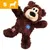 Brown plush bear toy with stitched patches, shown in small size for pets as indicated by the 'S' and animal silhouette icon in the corner.