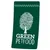 Green Petfood Logo mit Fingerabdruck und Baum-Symbol auf grünem Hintergrund.