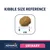 Kibble size reference showing one piece of Advance Veterinary Diets Urinary kibble with scale from 0 to 1 cm. Text: KIBBLE SIZE REFERENCE, ADVANCE VETERINARY DIETS, URINARY.