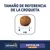 Tamaño de referencia de la croqueta Advance Veterinary Diets Articular Low Calorie, diámetro aproximado 1 cm según escala visible.