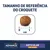 Tamanho de referência do croquete Advance Veterinary Diets Articular Low Calorie, diâmetro aproximado de 1 cm visível na régua.