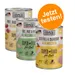 MAC´s Kombi-Paket 18 x 400 g Nassfutter - 6 x 400 g Pute, Rind & Heidelbeeren + 6 x 400 g Lachs & Huhn + 6 x 400 g Huhn PUR mit ganzen Geflügelherzen