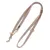 Beige hundesnor med guldfarvede metalclips og ringe, sildebensmønster, synligt mærketikette.
