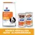 Hill's Prescription Diet Urinary Care c/d multicare -koiranruokapakkaus ja kaksi märkäruokapurkkia. Teksti: Kokeile herkullisia kuiva- ja märkäruokia.