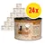 Multipack 24x catz finefood Ragout burkar, smak Schwein & Kalb (gris och kalv), text: grain free, no animal testing, no added sugar. Stor gul cirkel med röd text '24x'.