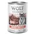 Wolf of Wilderness wet food for seniors, Muddy Routes variety with fresh poultry and pork, 100% grain-free, 400g can.