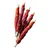 Five chew sticks wrapped in dried meat, shown on a white background.