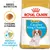 Royal Canin Puppy Cavalier King Charles, croqueta a medida, refuerzo del sistema inmunológico. Imagen de bolsa y croqueta. Texto en inglés: Breed Nutrition.