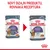 ROYAL CANIN Appetite Control Care pre mačky, 85 g. Nový dizajn produktu, rovnaká receptúra. Zobrazené staré a nové balenie s textom o kontrole apetítu.