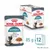 ROYAL CANIN Hairball wet cat food pouch and box, visible text: 'Reduces hairball formation in 14 days', 85 g x 12 pack, image of a cat and food on packaging.