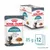 Royal Canin Hairball, lot de 12 sachets de 85 g. Texte visible : 'Reduces hairball formation in 14 days*'. Image d’un chat et croquettes en sauce sur l’emballage.