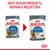 Porovnanie starého a nového obalu Royal Canin Light Weight Care 85 g pre mačky. Text: Nový dizajn produktu, rovnaká receptúra.