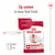 Product image showing zip system for easy opening and resealing to keep food fresh, with a 4kg bag and highlighted features including muscle mass support and vitality.