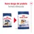 Nuovo design del prodotto Royal Canin Maxi Adult, formula ottimizzata. Immagine delle due confezioni: vecchia a sinistra, nuova a destra con cane e crocchette visibili.